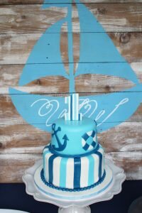 nautical birthday party cake