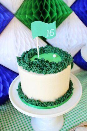 golf birthday party cake