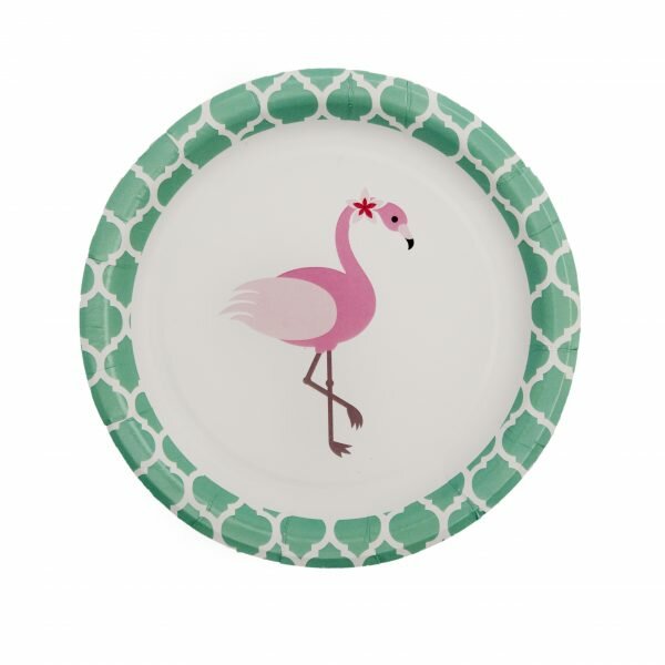 Flamingo Party Paper Plates